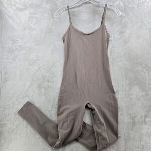 TnAction Women S Bodysuit Taupe Brown Adjustable Straps Scoop Back Sleeveless